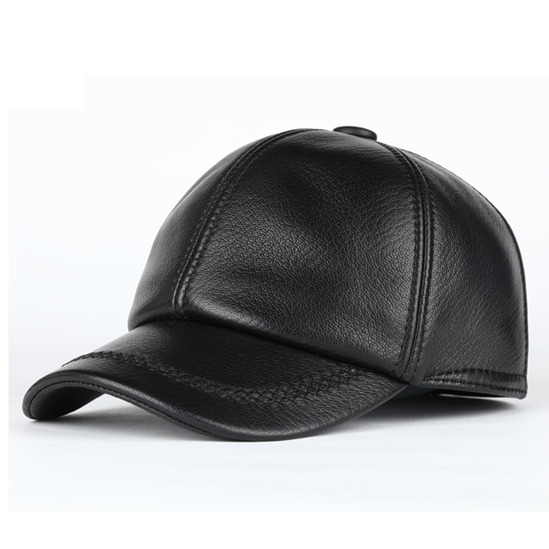 Baseball Cap Structured - Boné de beisebol de couro genuíno