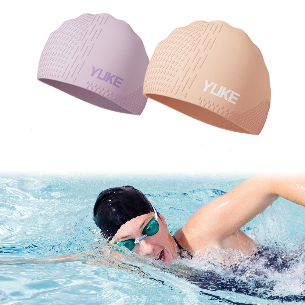 Touca de Natação de Cor Sólida - Swim Hat Silicone avaliação e preço