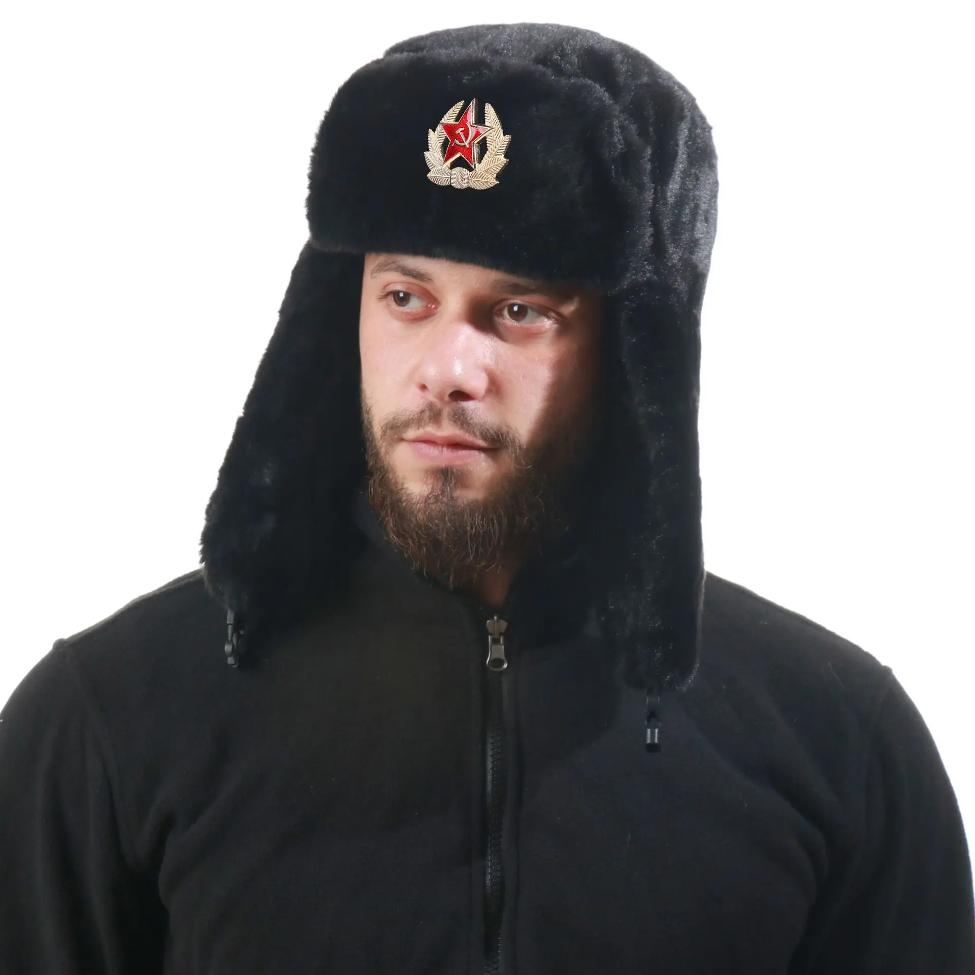 Emblema soviético ushanka chap - Trapper Hat Ear Flap avaliação e preço