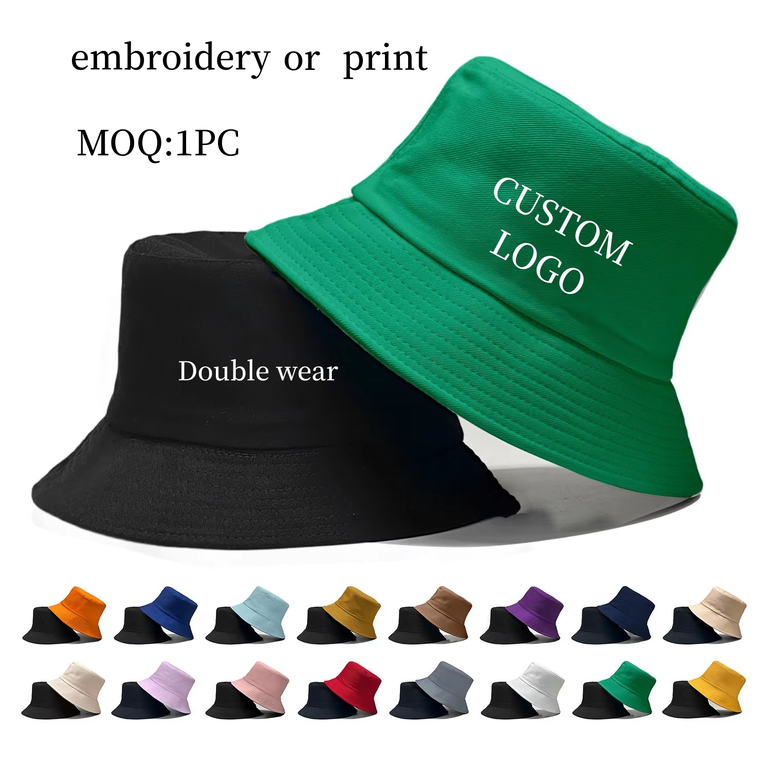 Boné de pescador dupla face co - Bucket Hat Cotton avaliação e preço
